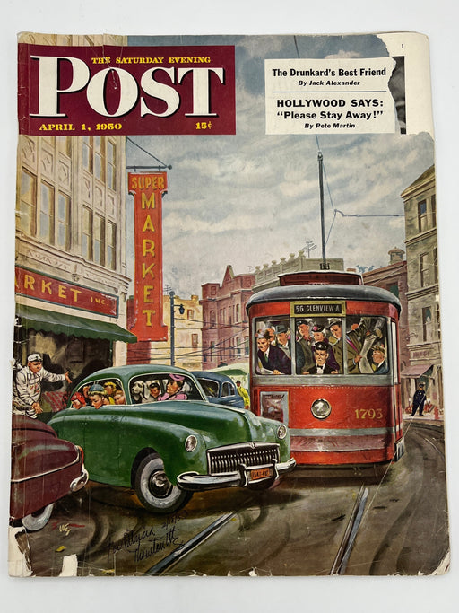 Saturday Evening Post - April 1, 1950 - Includes Jack Alexander's 'The Drunkard’s Best Friend' Recovery Collectibles