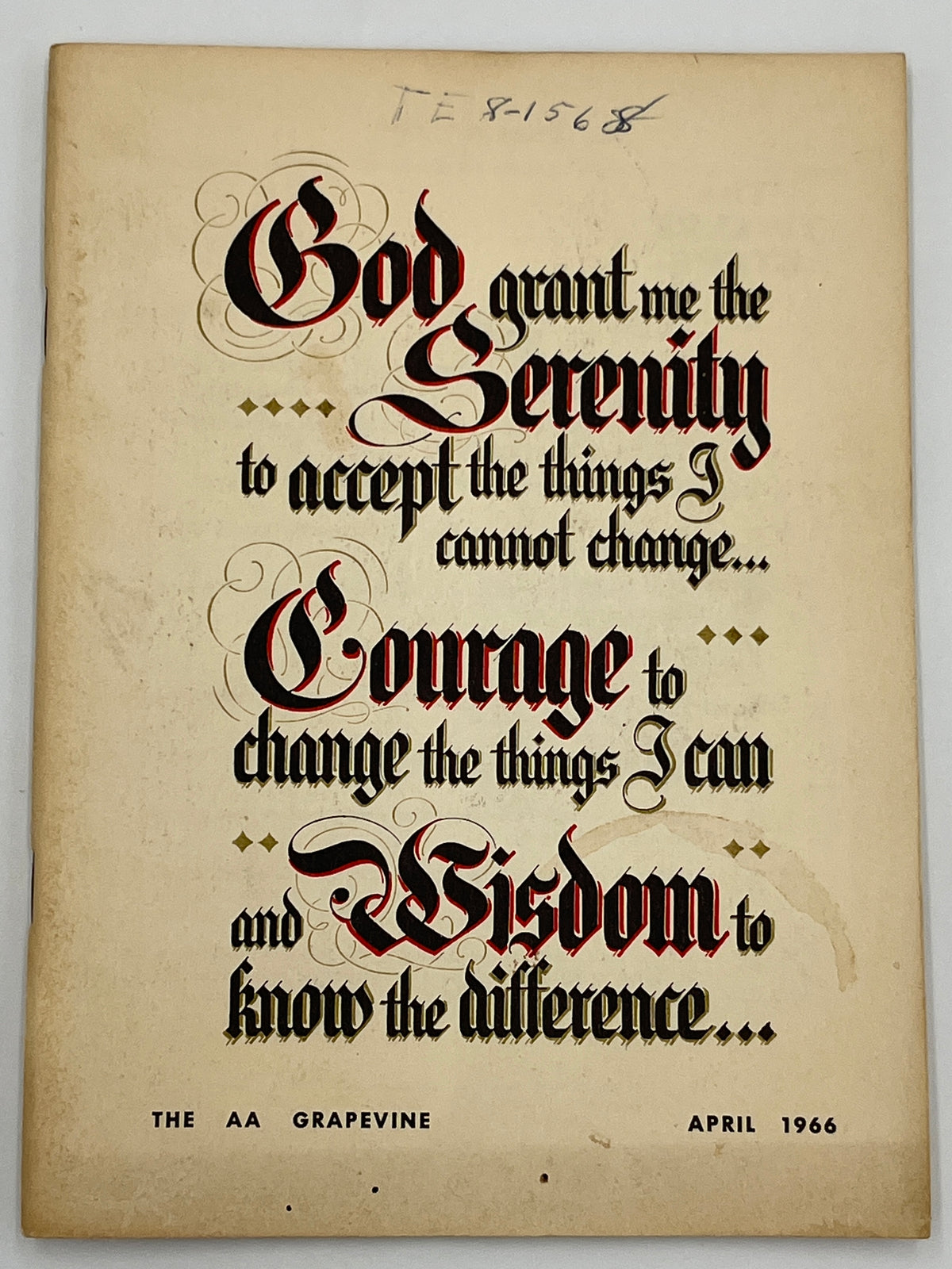 AA Grapevine from April 1966 - Humility — Recovery Collectibles