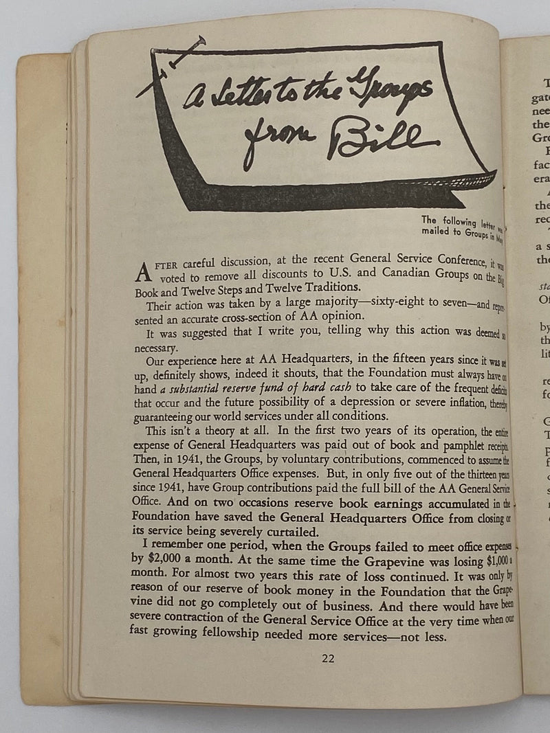 AA Grapevine July 1954 - A Letter To Groups from Bill Alabama
