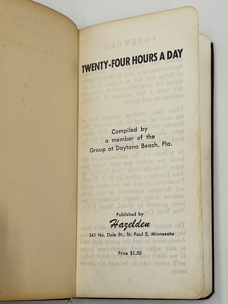 Twenty-Four Hours a Day by Richmond Walker - 2nd Hazelden Printing Recovery Collectibles
