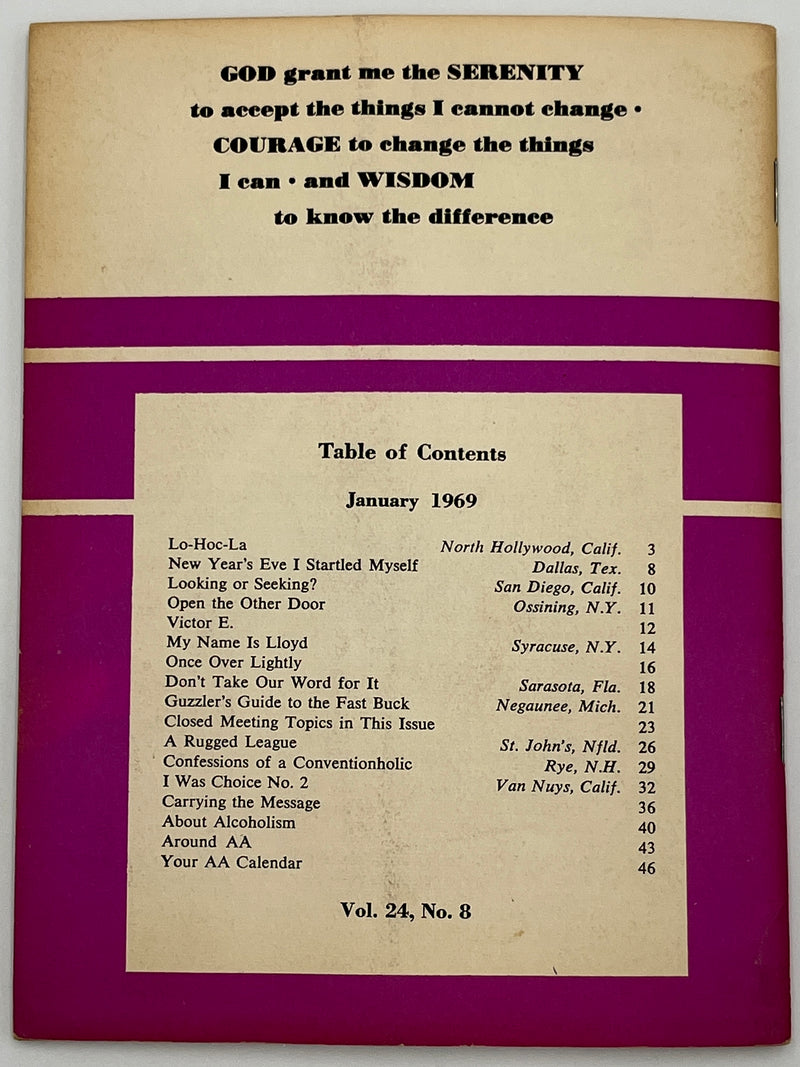 AA Grapevine from January 1969 - Convention Speakers Mark McConnell