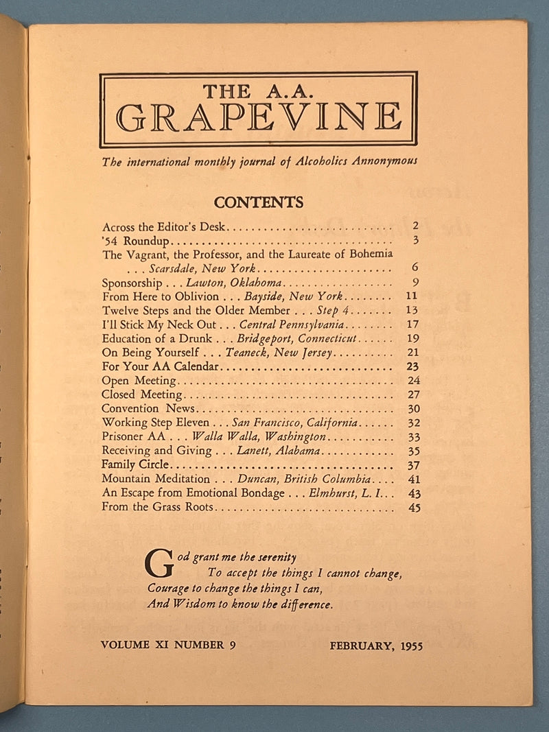 AA Grapevine from February 1955 Mark McConnell