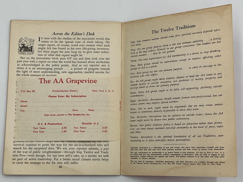 AA Grapevine from February 1956 Mark McConnell