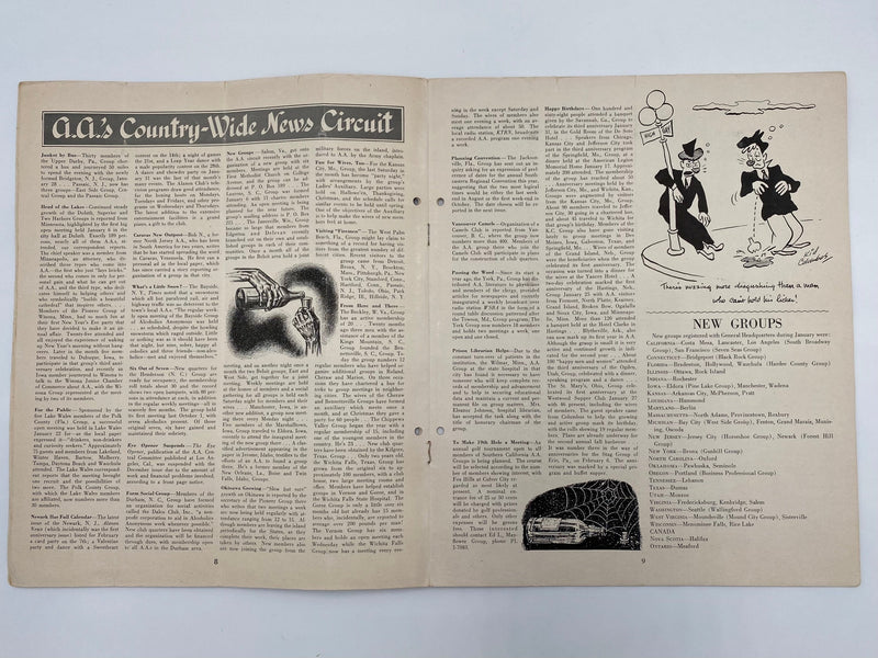 The A.A. GRAPEVINE March 1948 Recovery Collectibles