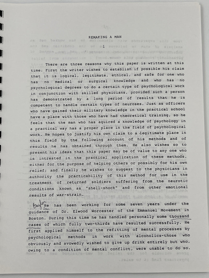 A Reprint of REMAKING A MAN by Courtenay Baylor Recovery Collectibles