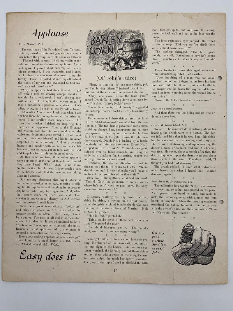 The A.A. GRAPEVINE March 1948 Recovery Collectibles