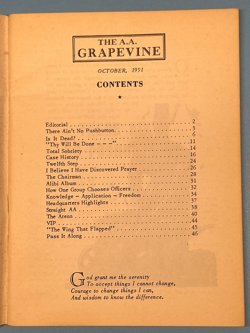 AA Grapevine from October 1951 Mark McConnell