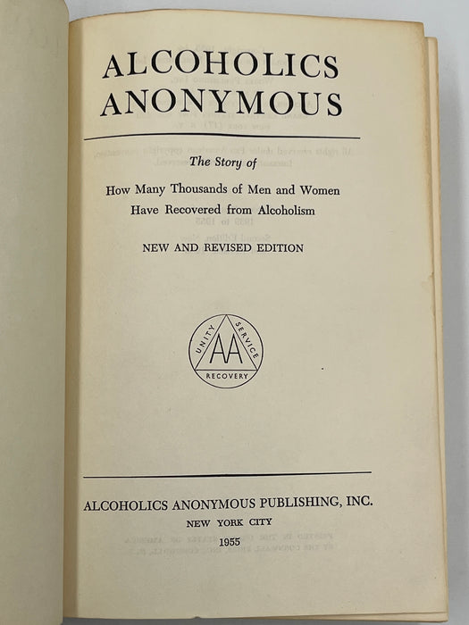 Alcoholics Anonymous 2nd Edition 3rd Printing 1959 - RDJ Recovery Collectibles