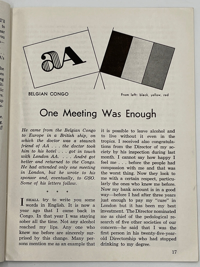 AA Grapevine from October 1958 - International Issue Mark McConnell