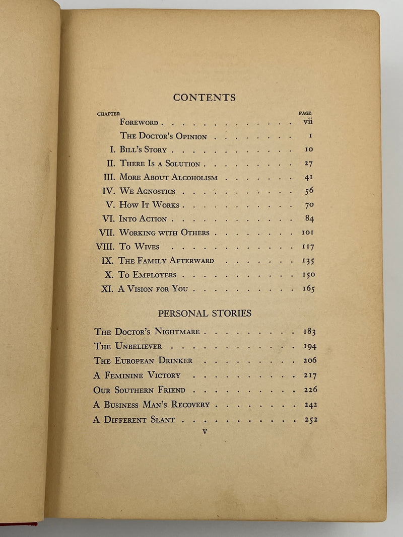 Alcoholics Anonymous First Edition First Printing from 1939 - RDJ Recovery Collectibles