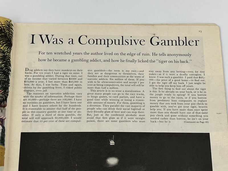 Saturday Evening Post from August 23, 1958 - I Was a Compulsive Gambler Recovery Collectibles