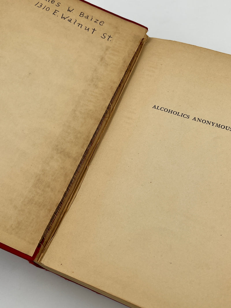 Alcoholics Anonymous First Edition First Printing from 1939 - RDJ Recovery Collectibles