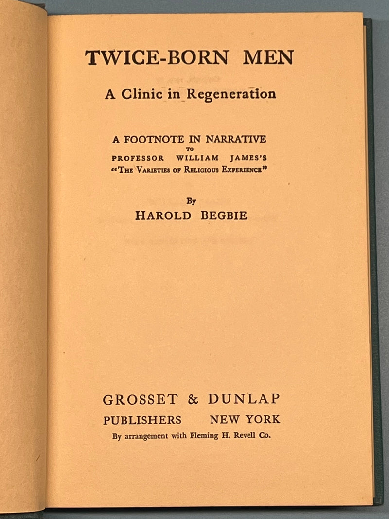 Twice Born Men by Harold Begbie - ODJ Recovery Collectibles