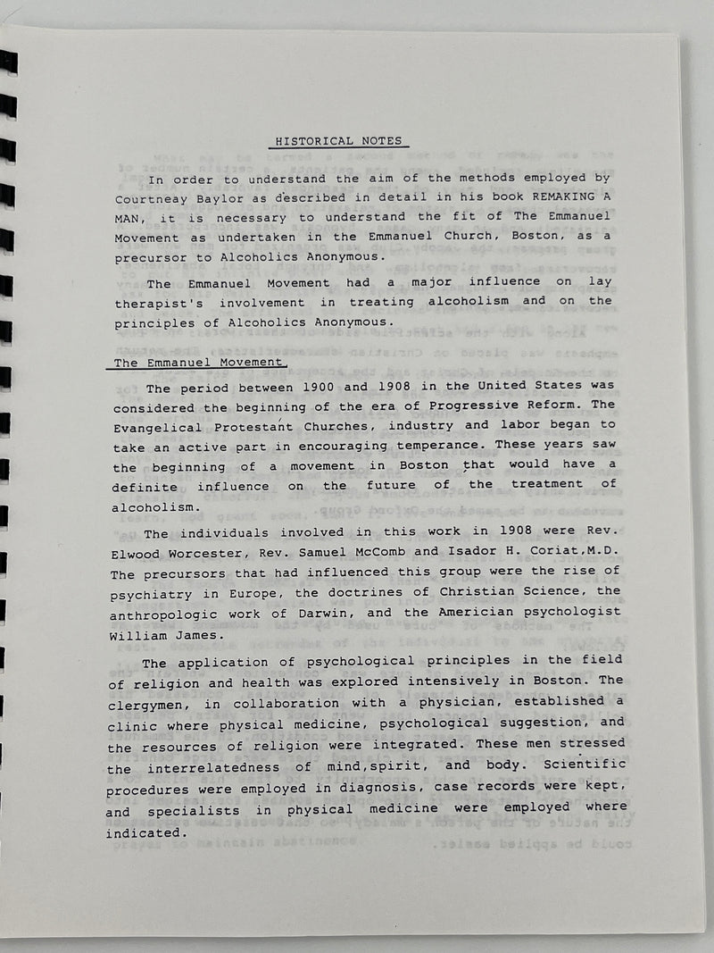 A Reprint of REMAKING A MAN by Courtenay Baylor Recovery Collectibles