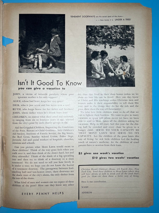 The Christian Herald - July 1940 Recovery Collectibles