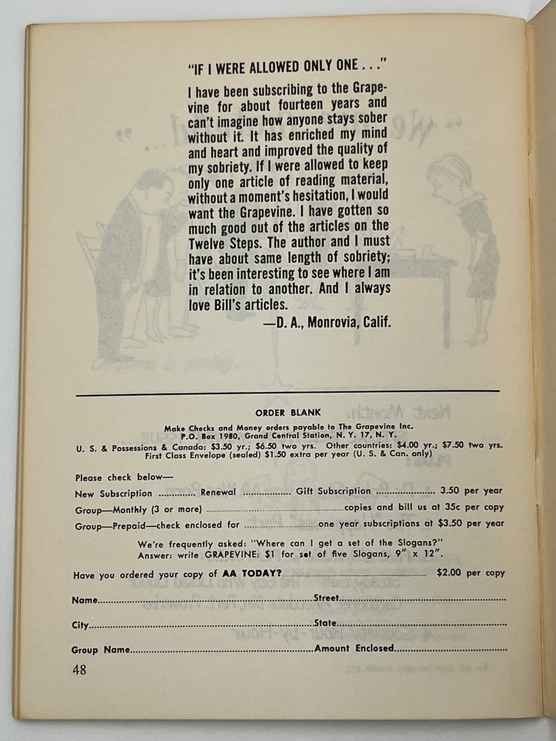 AA Grapevine from October 1962 - The 24 Hour Plan Mark McConnell