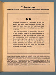 AA Grapevine - January 1966 - Trustees Program Recovery Collectibles