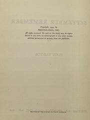September Remember by Eliot Taintor - 1945 - Original Dust Jacket Recovery Collectibles