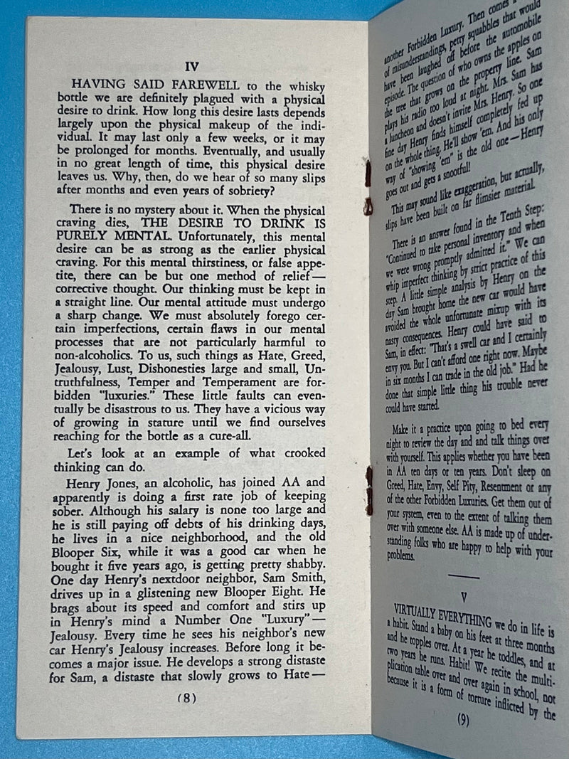 Second Reader for Alcoholics Anonymous - Akron Pamphlet Recovery Collectibles