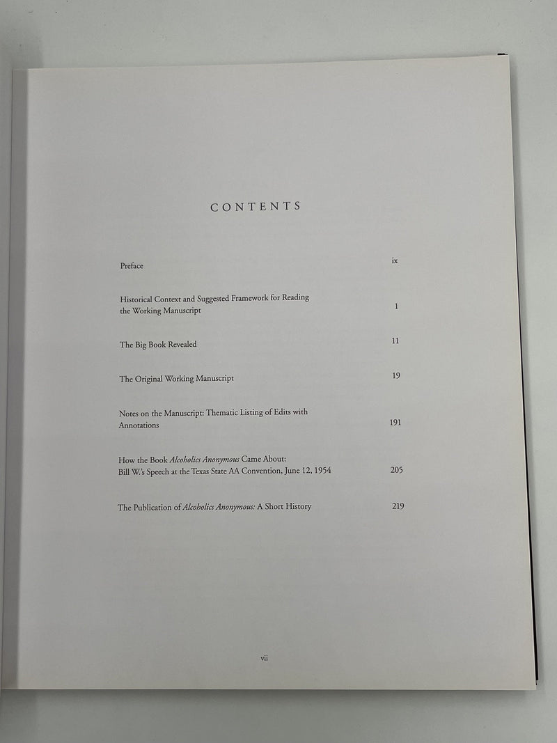 The Book That Started It All: The Original Working Manuscript of Alcoholics Anonymous - FIRST PRINTING Recovery Collectibles
