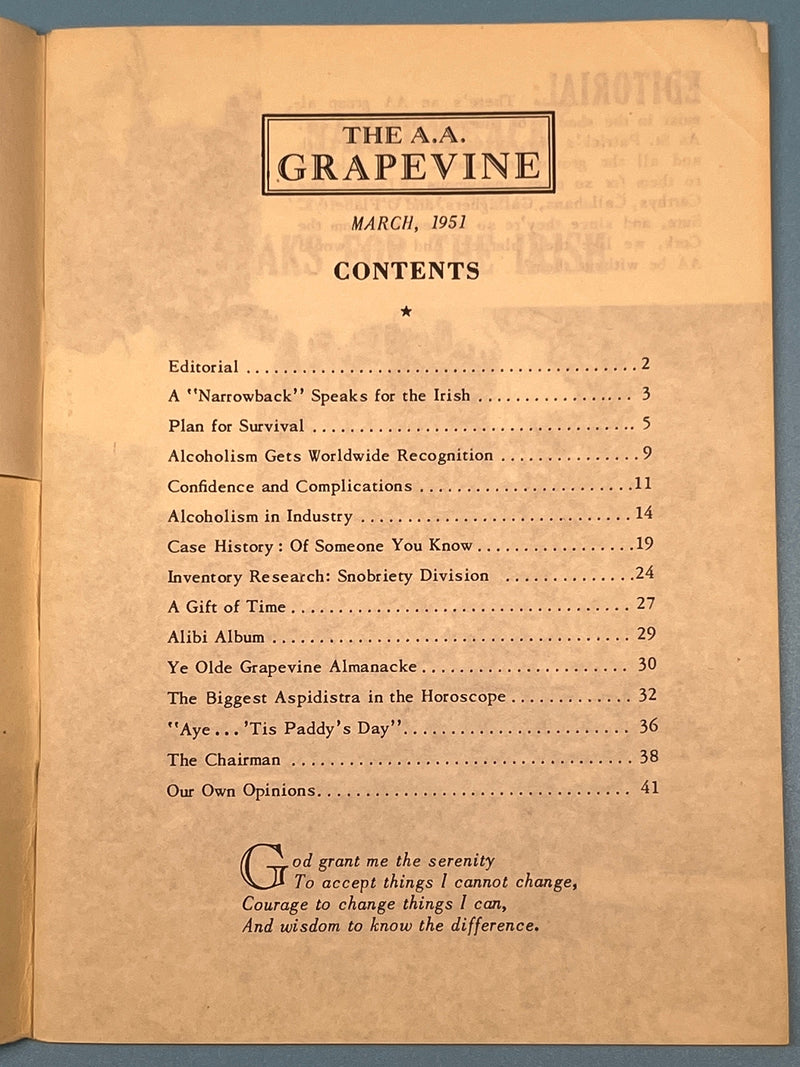 AA Grapevine from March 1951 Mark McConnell