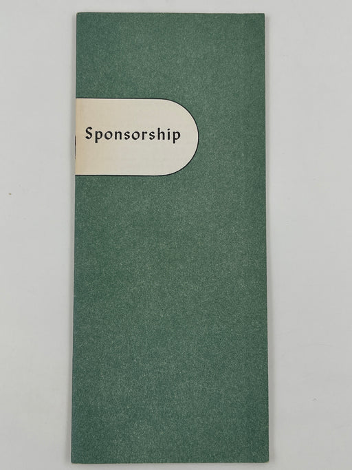 Sponsorship Pamphlet - Second Printing 1954 Recovery Collectibles