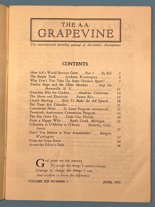 AA Grapevine from June 1955 - 1955 International Convention Program Mark McConnell