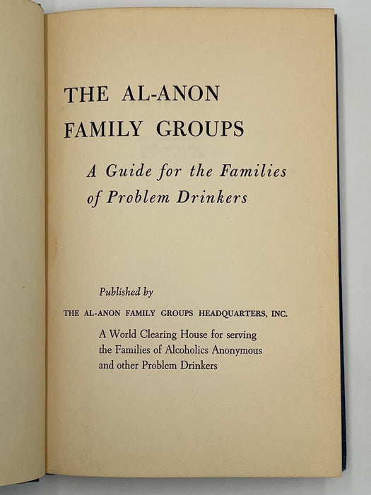The Al-Anon Family Groups with ODJ - First Printing 1955 Recovery Collectibles