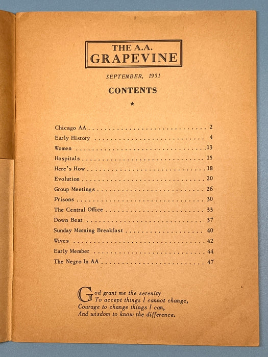 AA Grapevine - September 1951 - Chicago Early History Mark McConnell