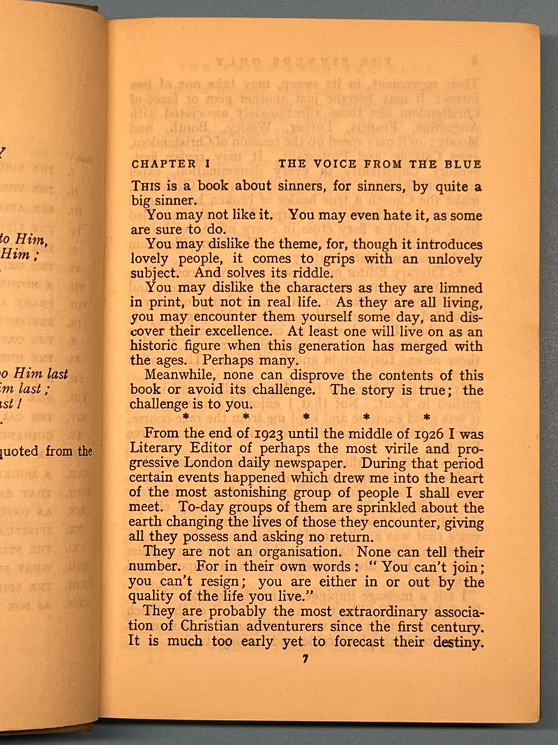 For Sinners Only by A.J. Russell - 21st Edition 1937 - ODJ Recovery Collectibles