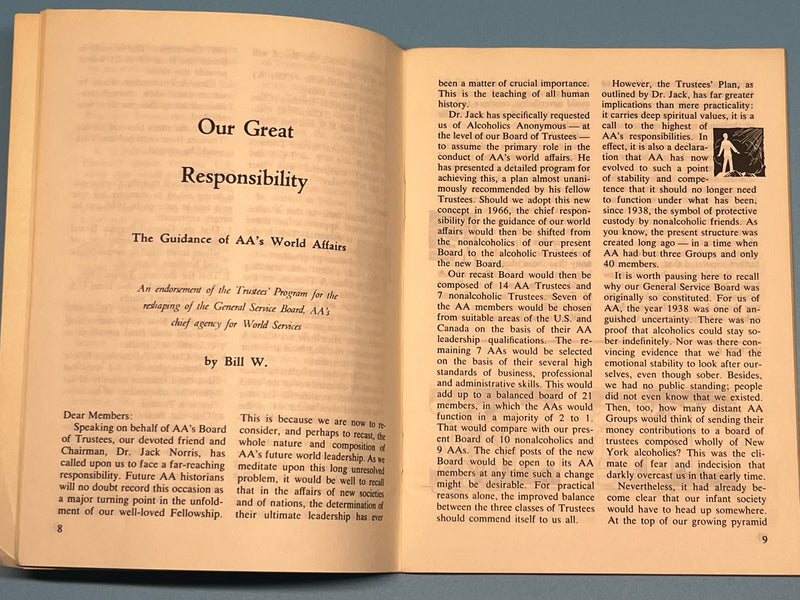 AA Grapevine - January 1966 - Trustees Program Recovery Collectibles