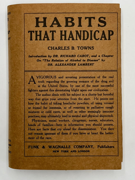 Habits That Handicap by Charles Towns - 1920 Recovery Collectibles