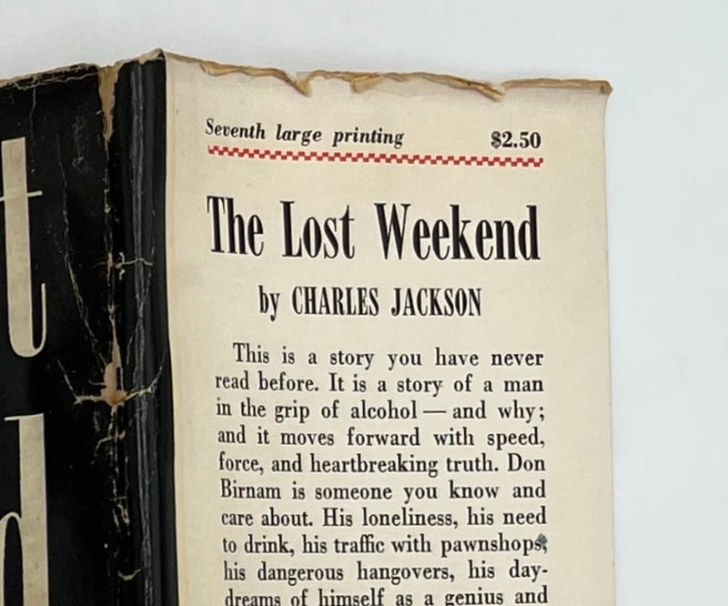 SIGNED - The Lost Weekend by Charles Jackson - 7th Printing - ODJ Recovery Collectibles