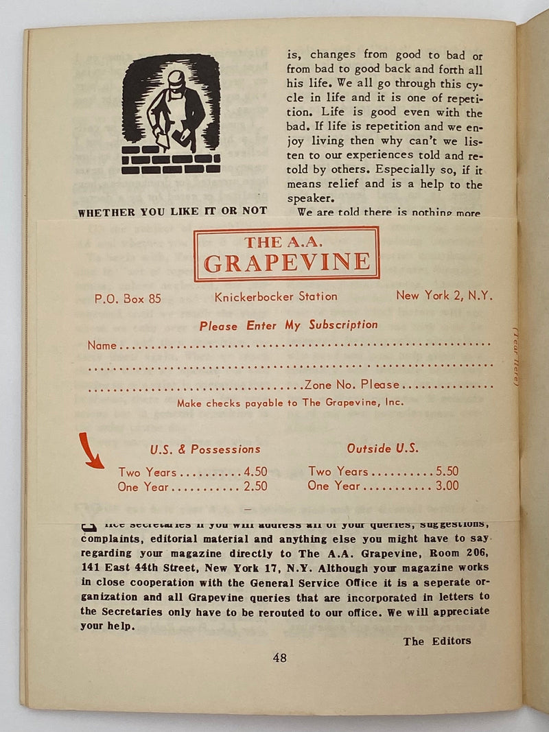 AA Grapevine September 1952 - Tradition Five Alabama
