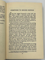 Alcoholics Anonymous Second Edition 9th Printing with ODJ Recovery Collectibles