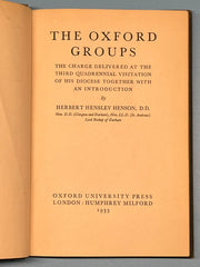 The Oxford Group Movement By Herbert Hensley Henson, D.D. - 1933 - RDJ Recovery Collectibles