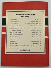 AA Grapevine from July 1965 - 30th Anniversary International Convention Mark McConnell
