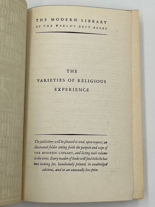 The Varieties of Religious Experience by William James - ODJ Recovery Collectibles