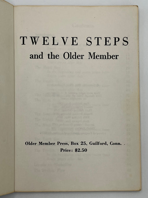 Twelve Steps and the Older Member Recovery Collectibles