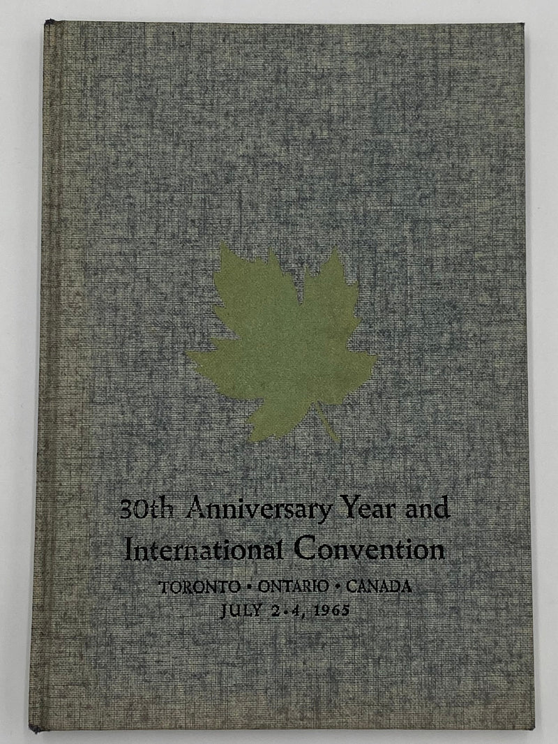 Anniversary Book - A.A. 30 - Toronto, Ontario, Canada - 1965 Recovery Collectibles