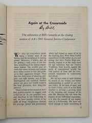AA Grapevine - November 1961 - Again at the Crossroads by Bill Recovery Collectibles