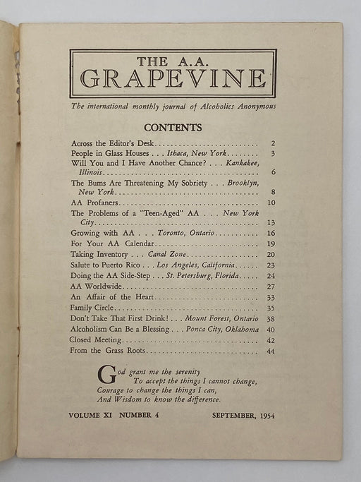 AA Grapevine September 1954 Alabama