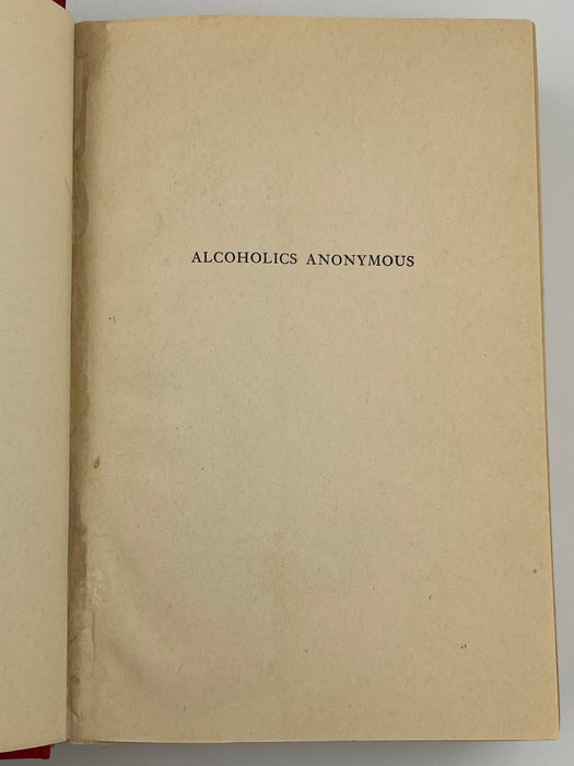 Alcoholics Anonymous First Edition First Printing 1939 - RDJ Ron Sneed