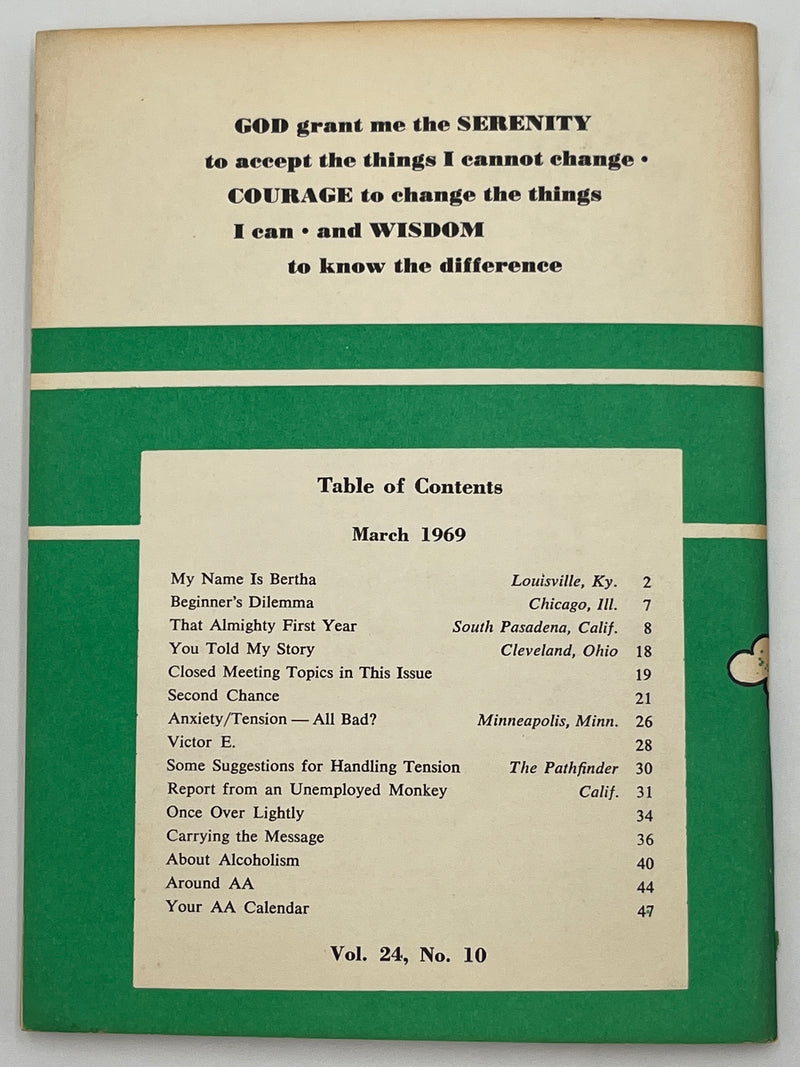AA Grapevine from March 1969 - Anxiety/Tension Mark McConnell
