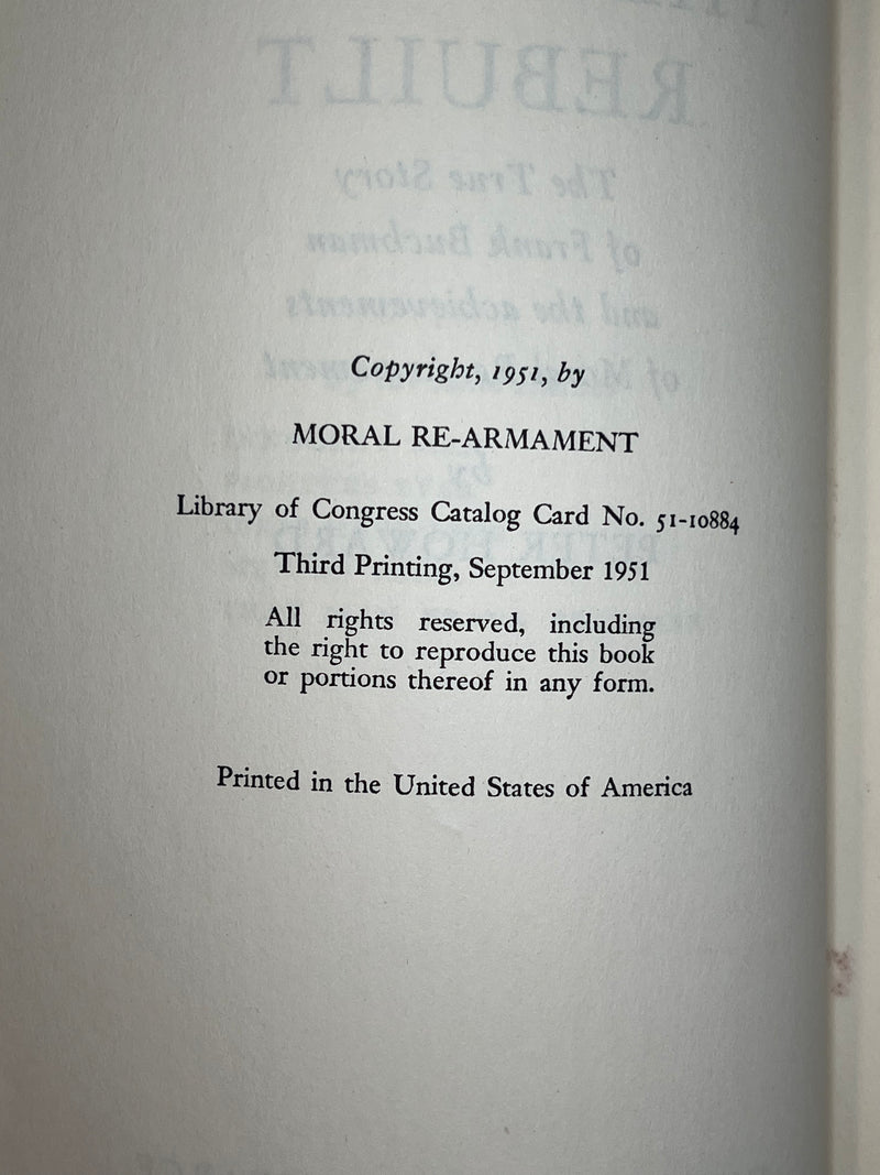 The World Rebuilt by Peter Howard - 1951