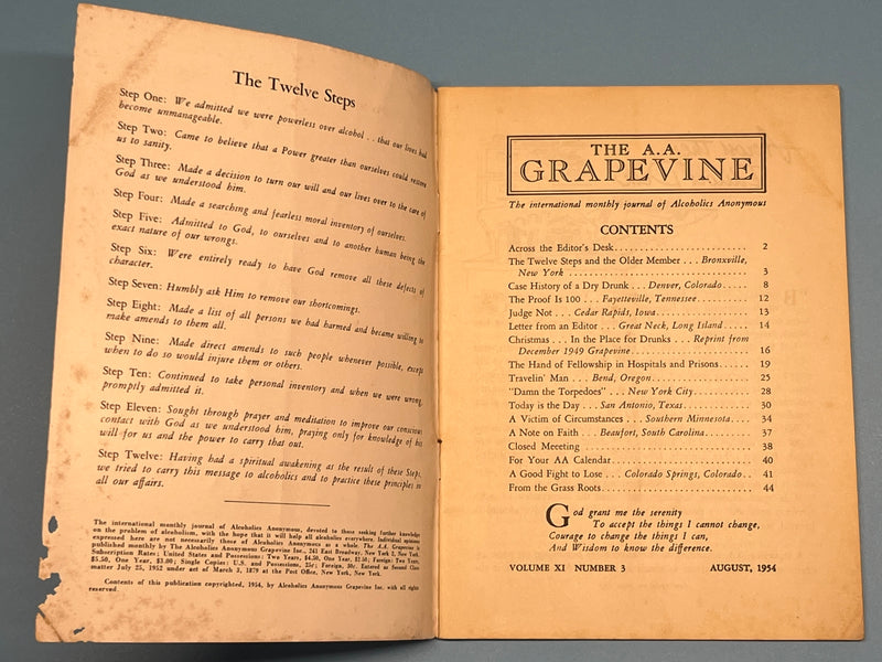 AA Grapevine from August 1954 - Hospitals and Prisons Mark McConnell