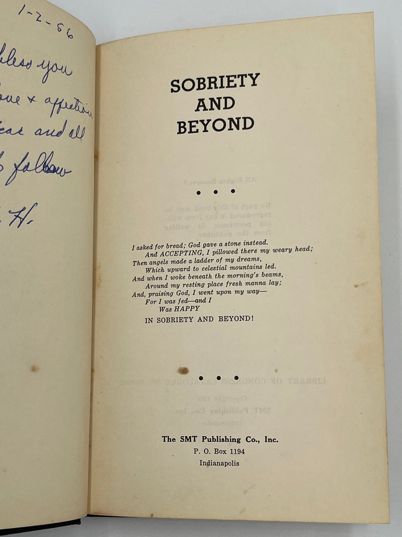 Signed by Father John Doe - Sobriety and Beyond - 1955 Ralph Pfau Recovery Collectibles