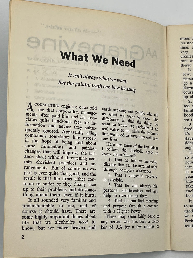 AA Grapevine from March 1964 - Anything Wrong With AA Mark McConnell