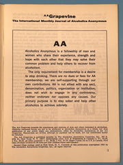AA Grapevine - August 1965 - The Saga of William Recovery Collectibles