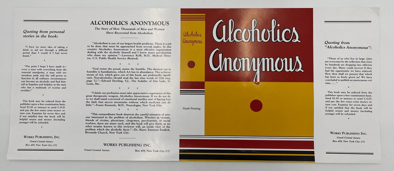 Alcoholics Anonymous Big Book Dust Jackets — Recovery Collectibles